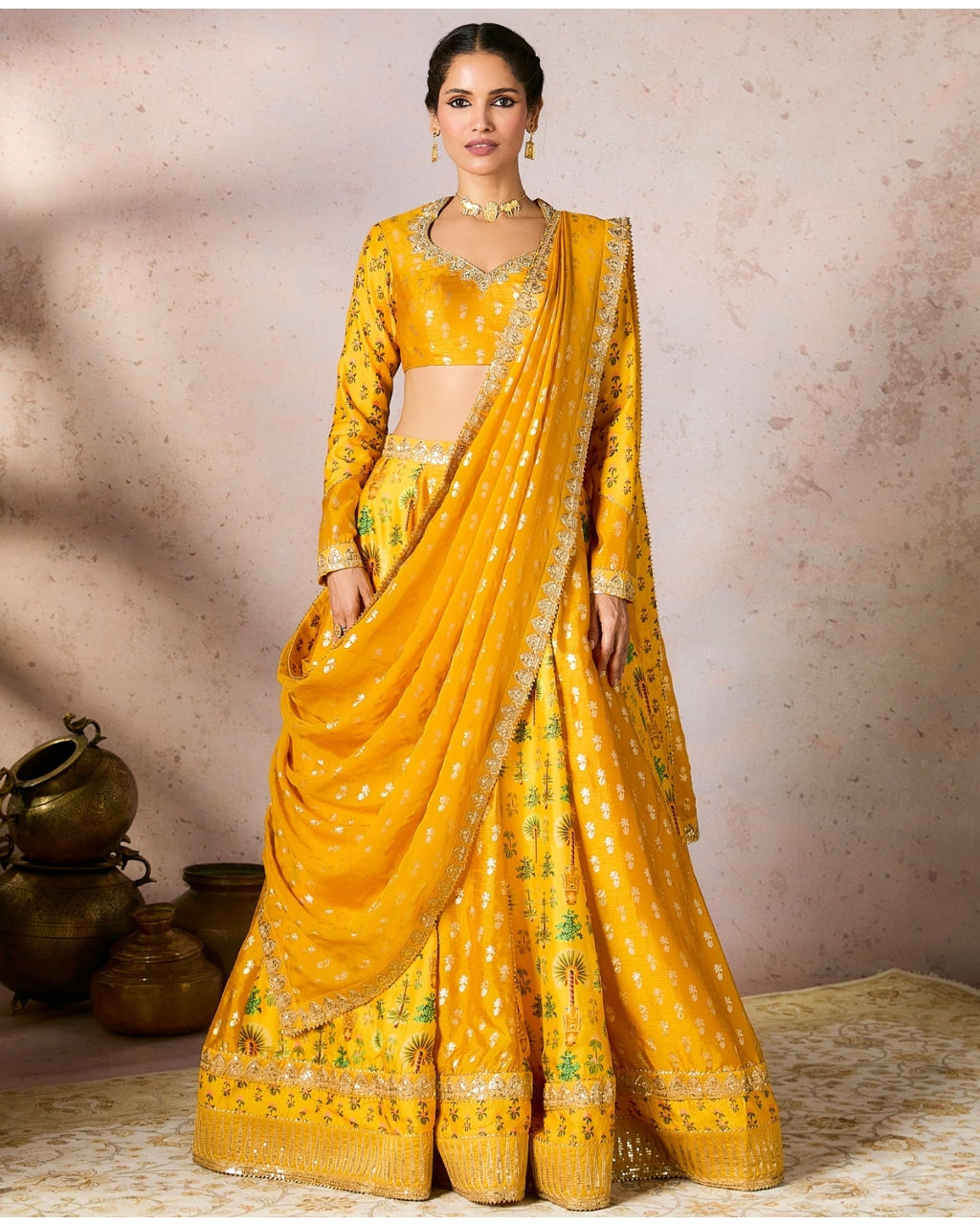 Yellow Nomatic Tribe Lehenga Set