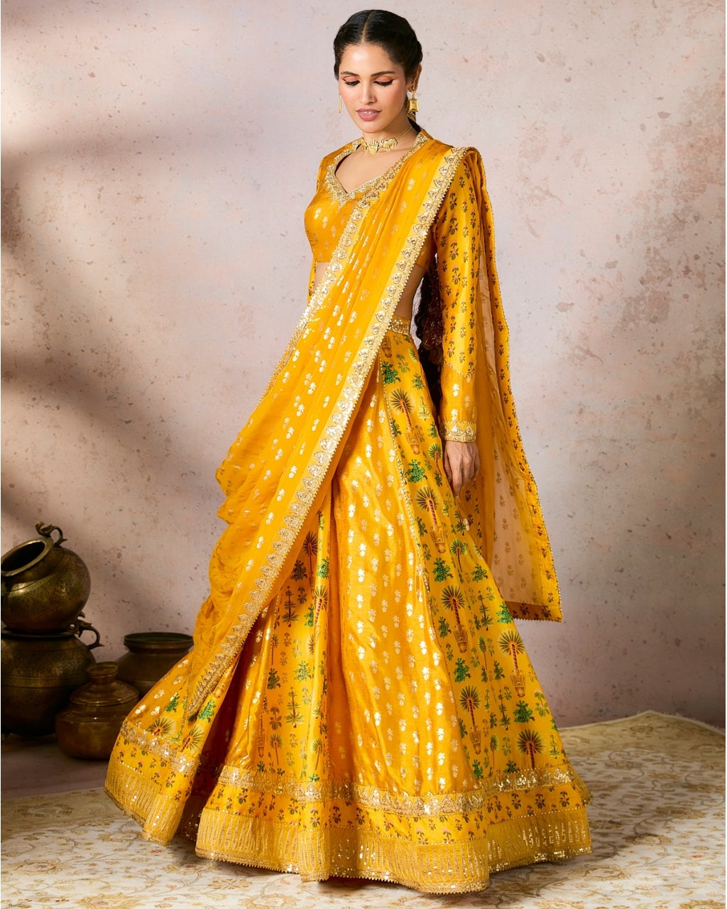 Yellow Nomatic Tribe Lehenga Set