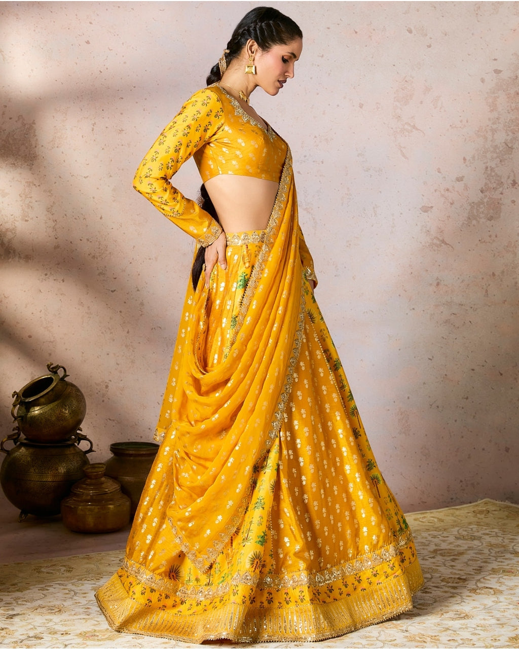 Yellow Nomatic Tribe Lehenga Set