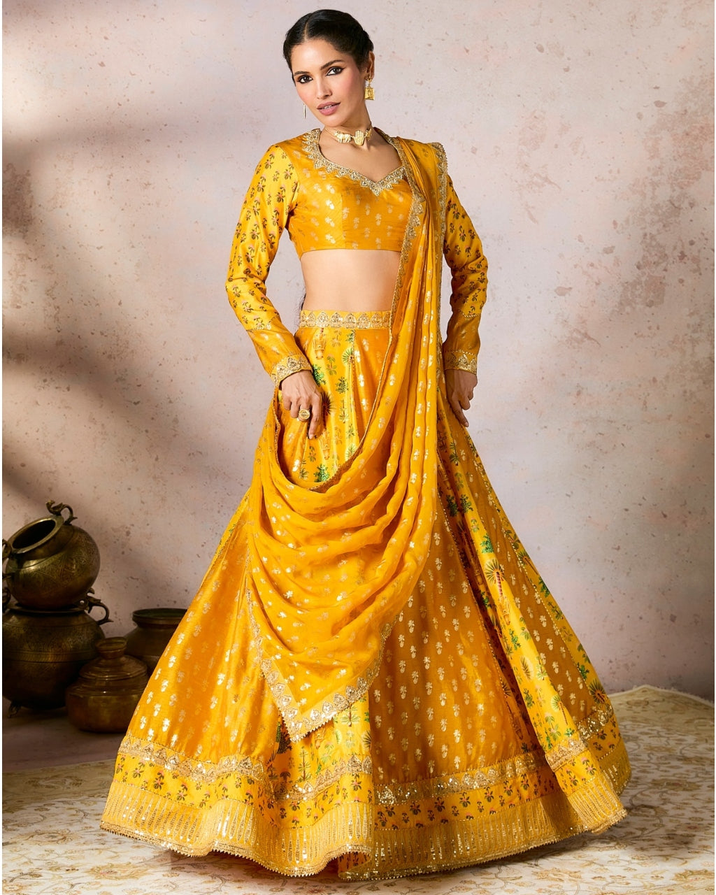 Yellow Nomatic Tribe Lehenga Set