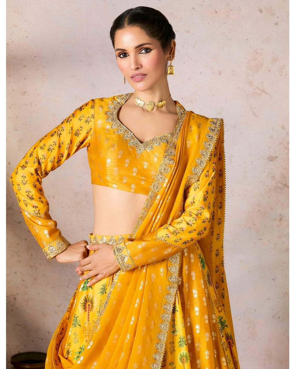 Yellow Nomatic Tribe Lehenga Set