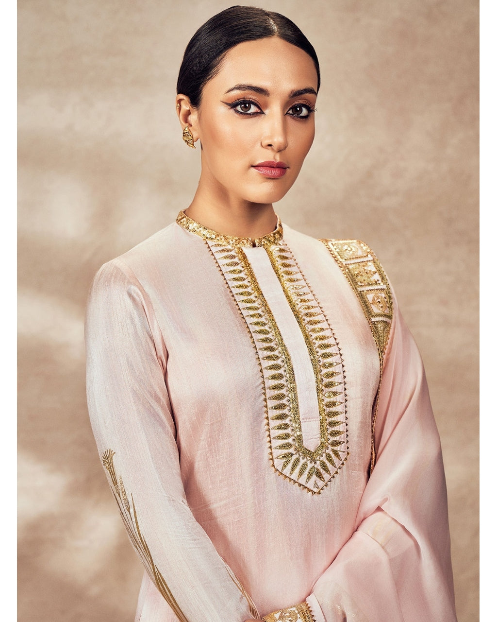 Baby Pink Whispering Lily Sharara Set