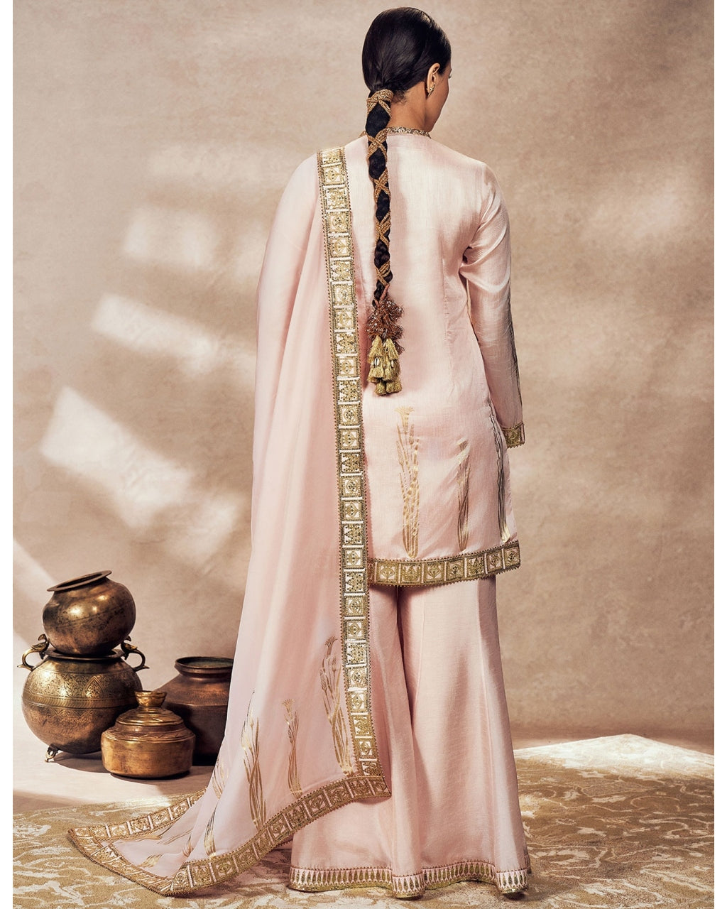 Baby Pink Whispering Lily Sharara Set