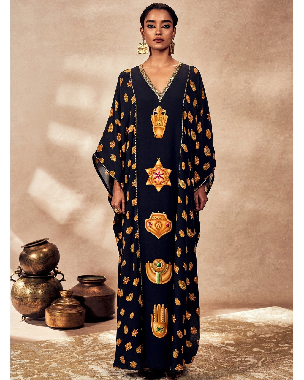 Black Trinkets Kaftan