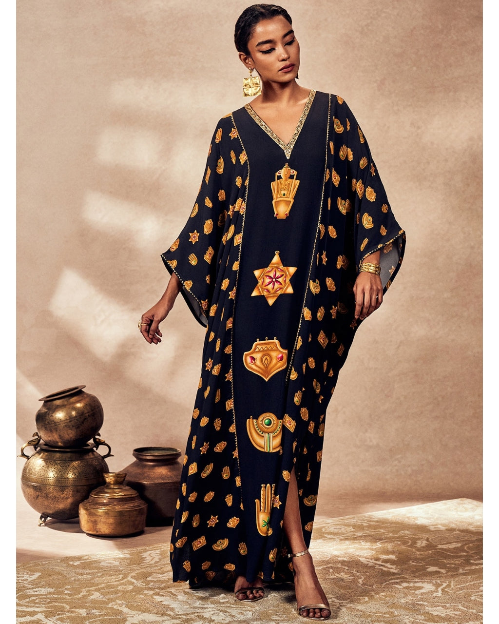 Black Trinkets Kaftan