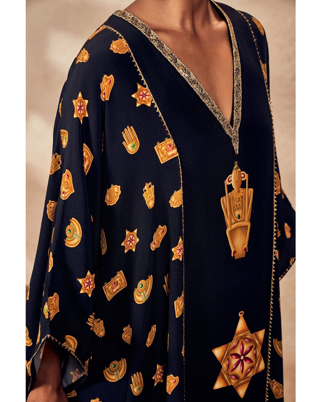 Black Trinkets Kaftan