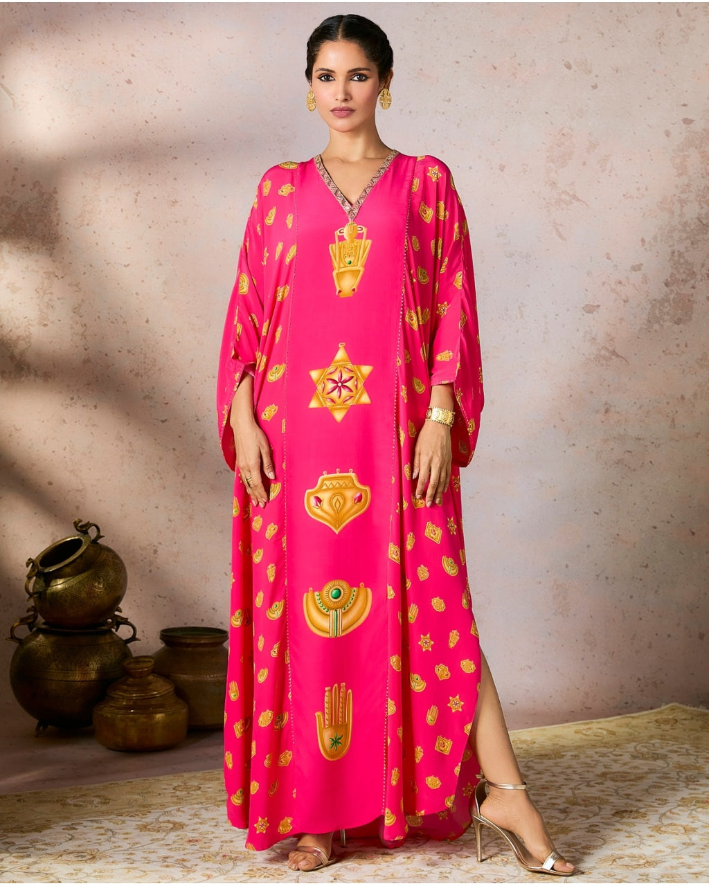 Pink Trinkets Kaftan