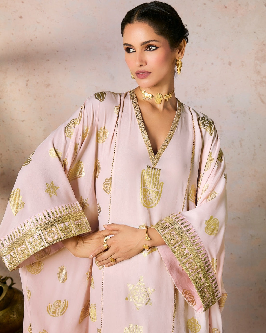 Baby Pink Trinkets Kaftan