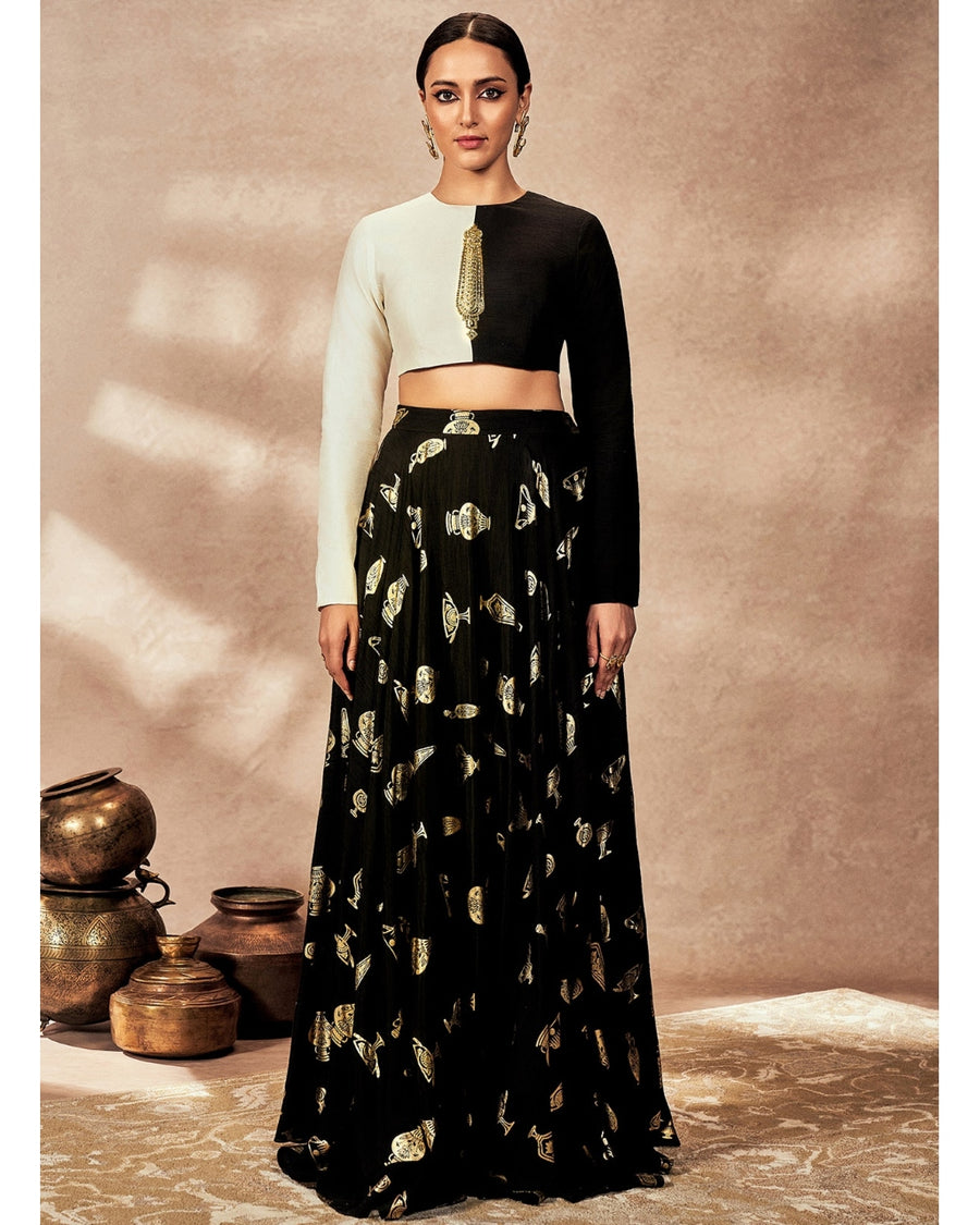 Tan Coco Drape Skirt Set - Masaba main image 1