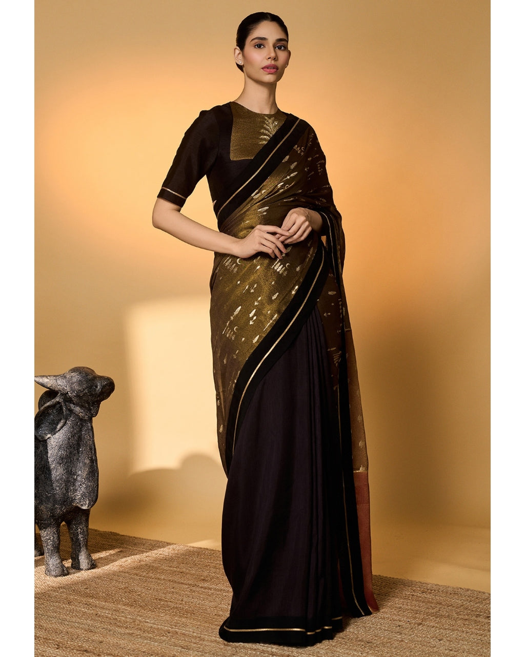 Midnight Amber Sari