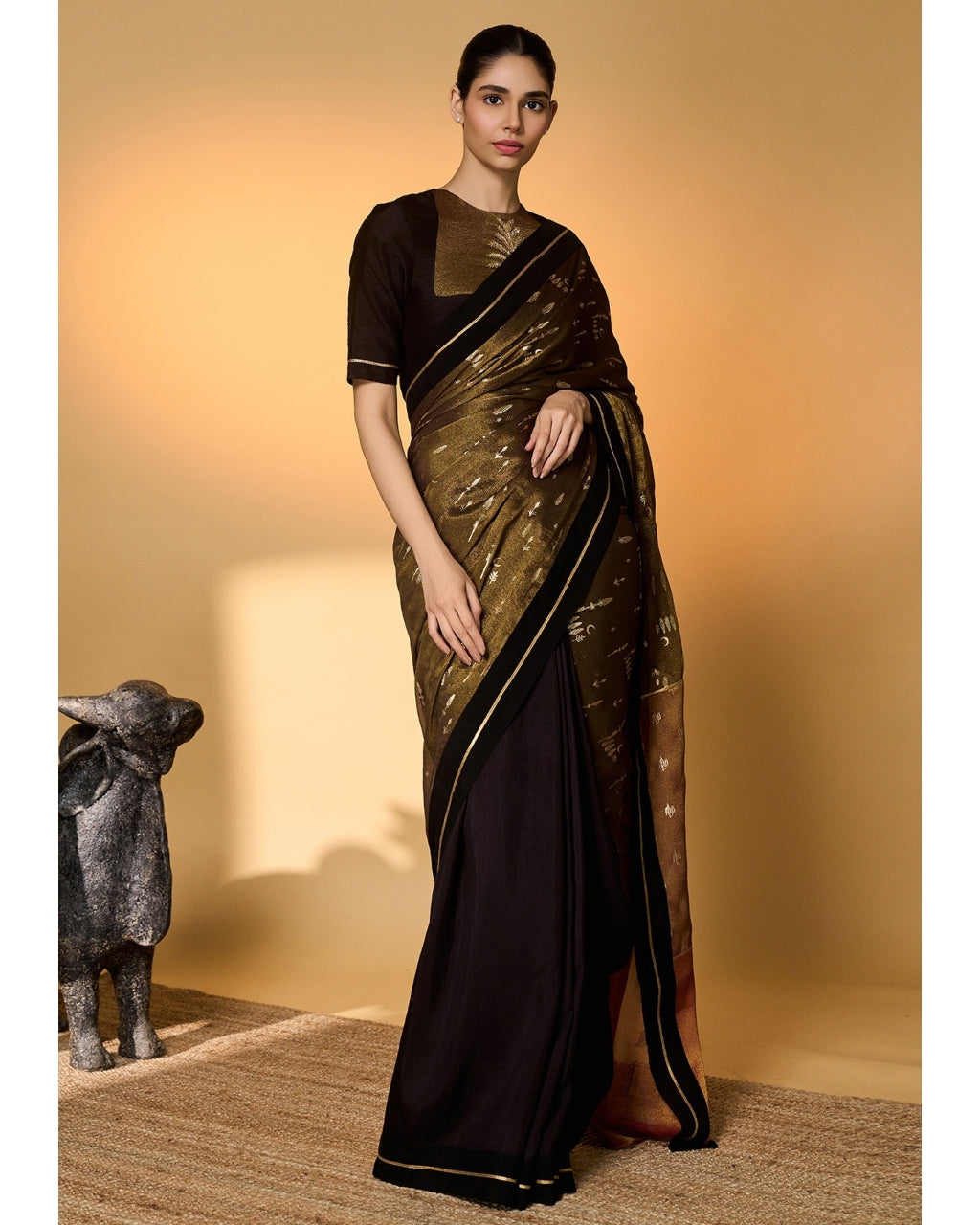 Midnight Amber Sari