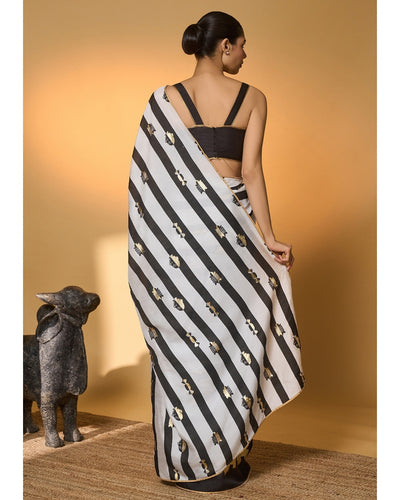 Black Stripes All Charms Sari