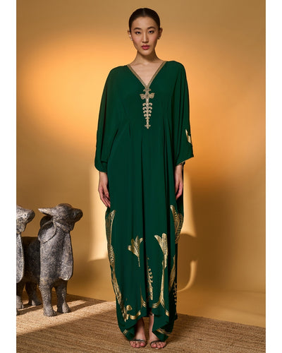 Green Palm Tress Kaftan