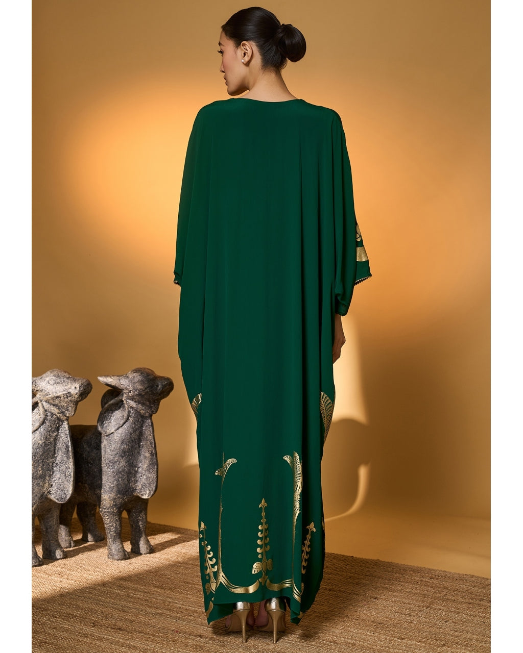 Green Palm Tress Kaftan