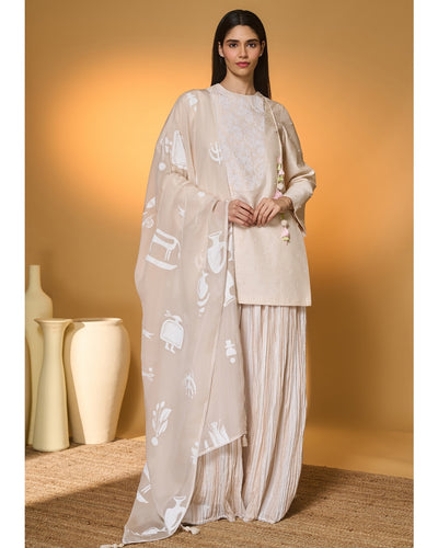 Rose Blushing Sharara Set