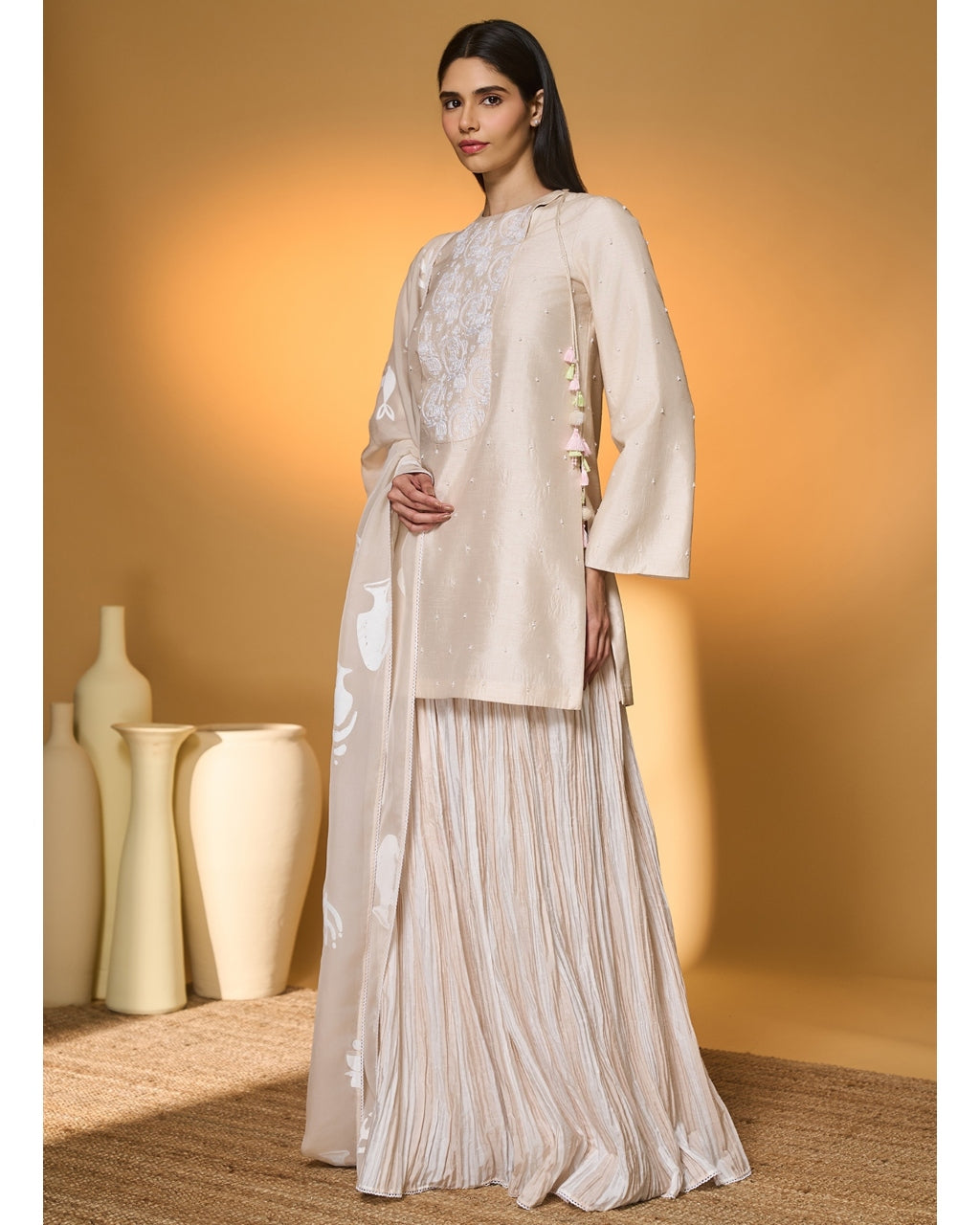 Rose Blushing Sharara Set