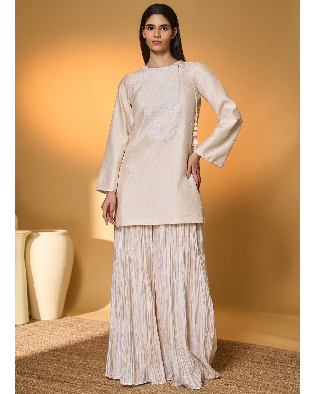 Rose Blushing Sharara Set