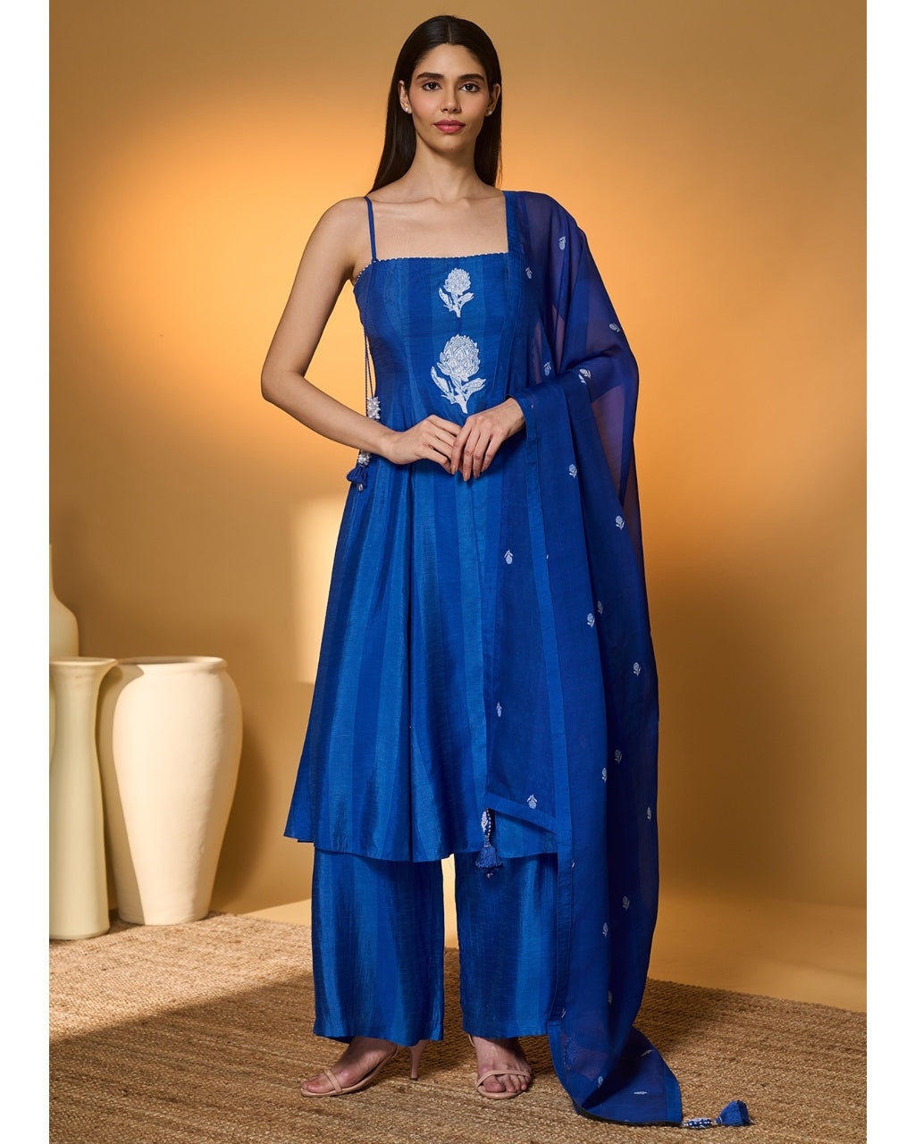 Heart Of Eden On Ocean Haze Anarkali Set