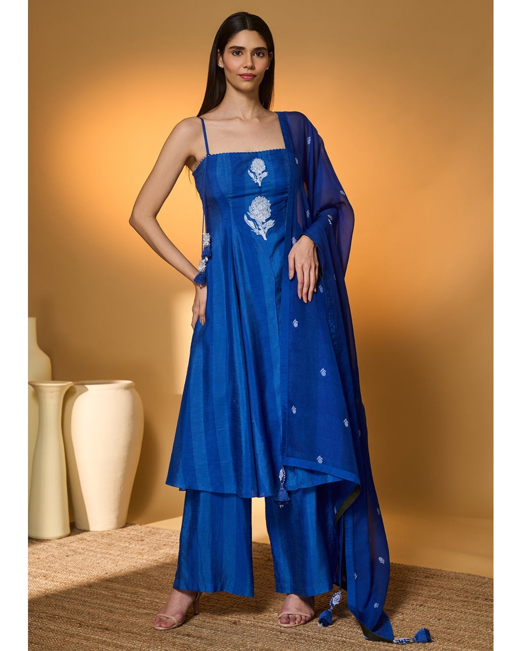 Heart Of Eden On Ocean Haze Anarkali Set