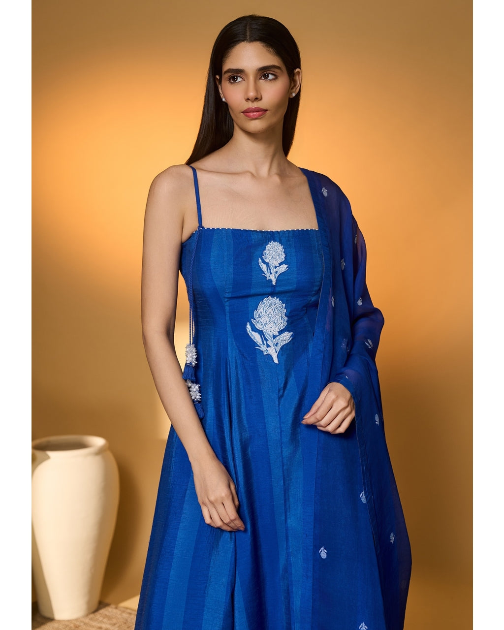 Heart Of Eden On Ocean Haze Anarkali Set