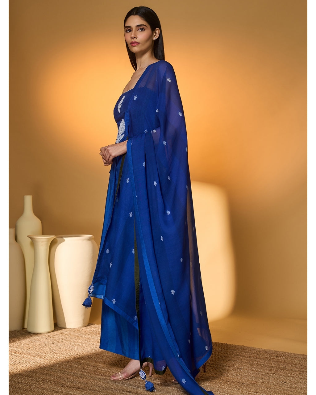 Heart Of Eden On Ocean Haze Anarkali Set