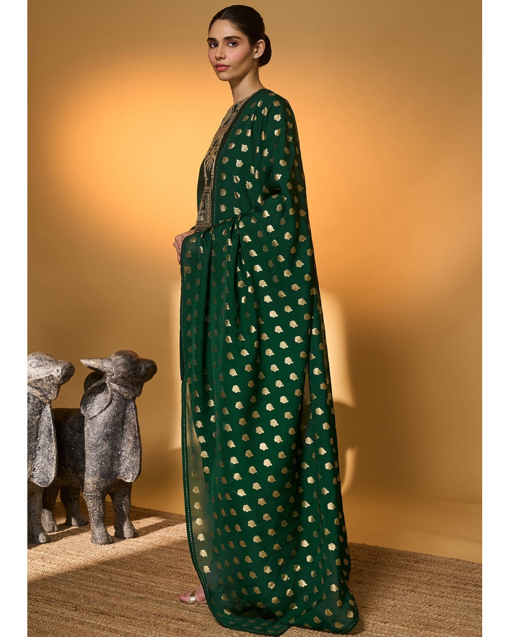 Bottle Green Kurta Set