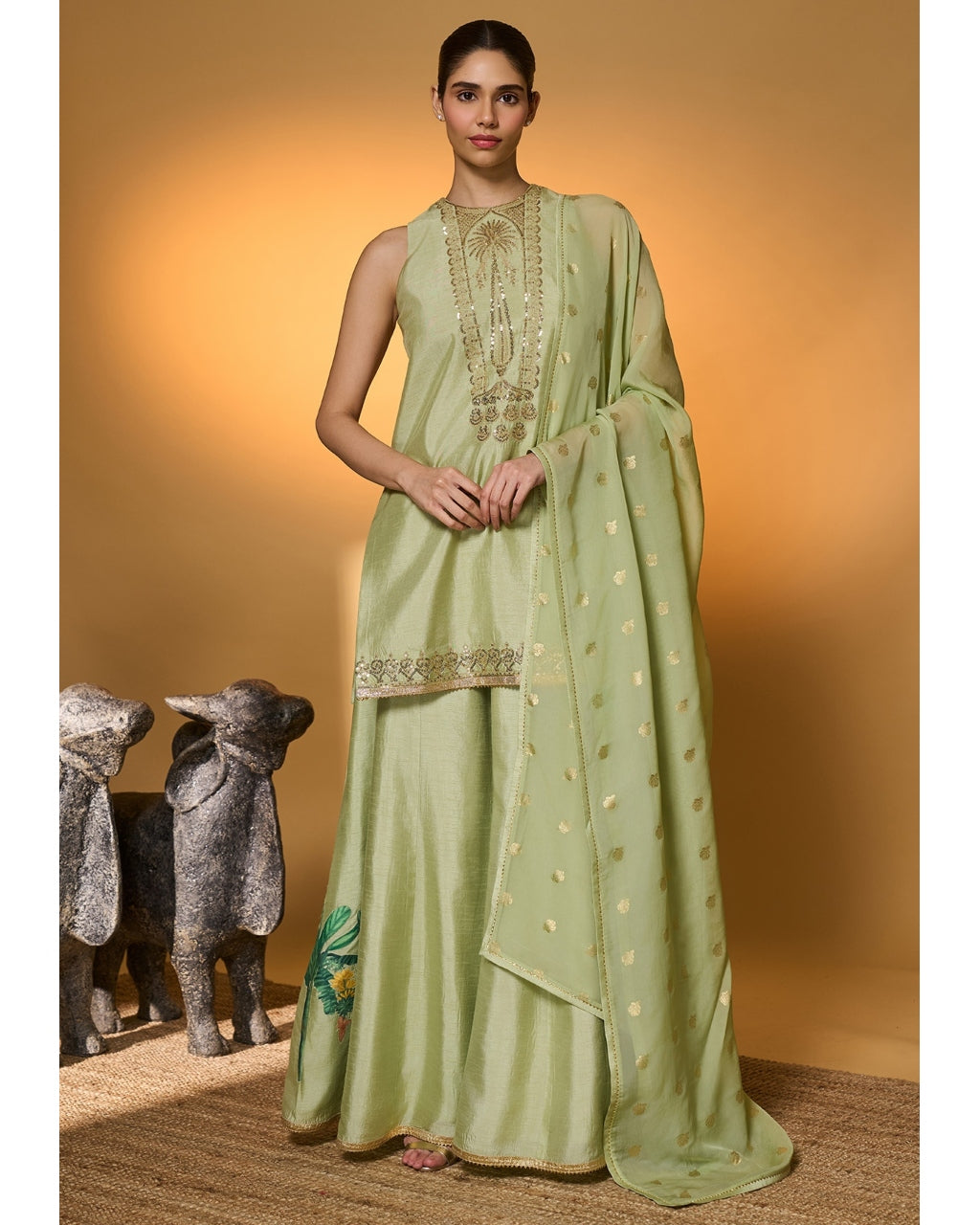 Mint Rose Blush Kurta Set