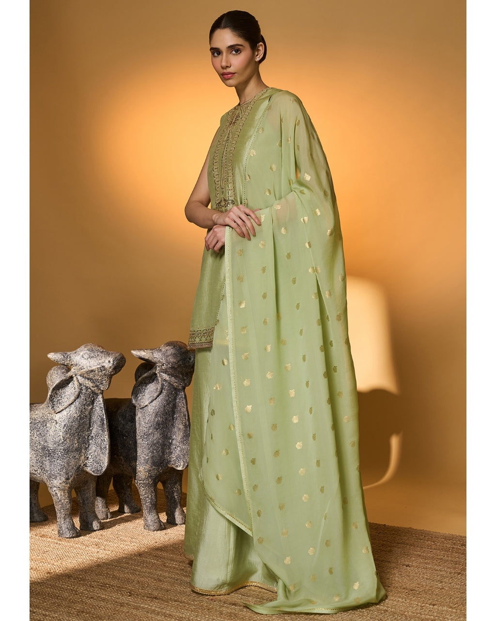 Mint Rose Blush Kurta Set