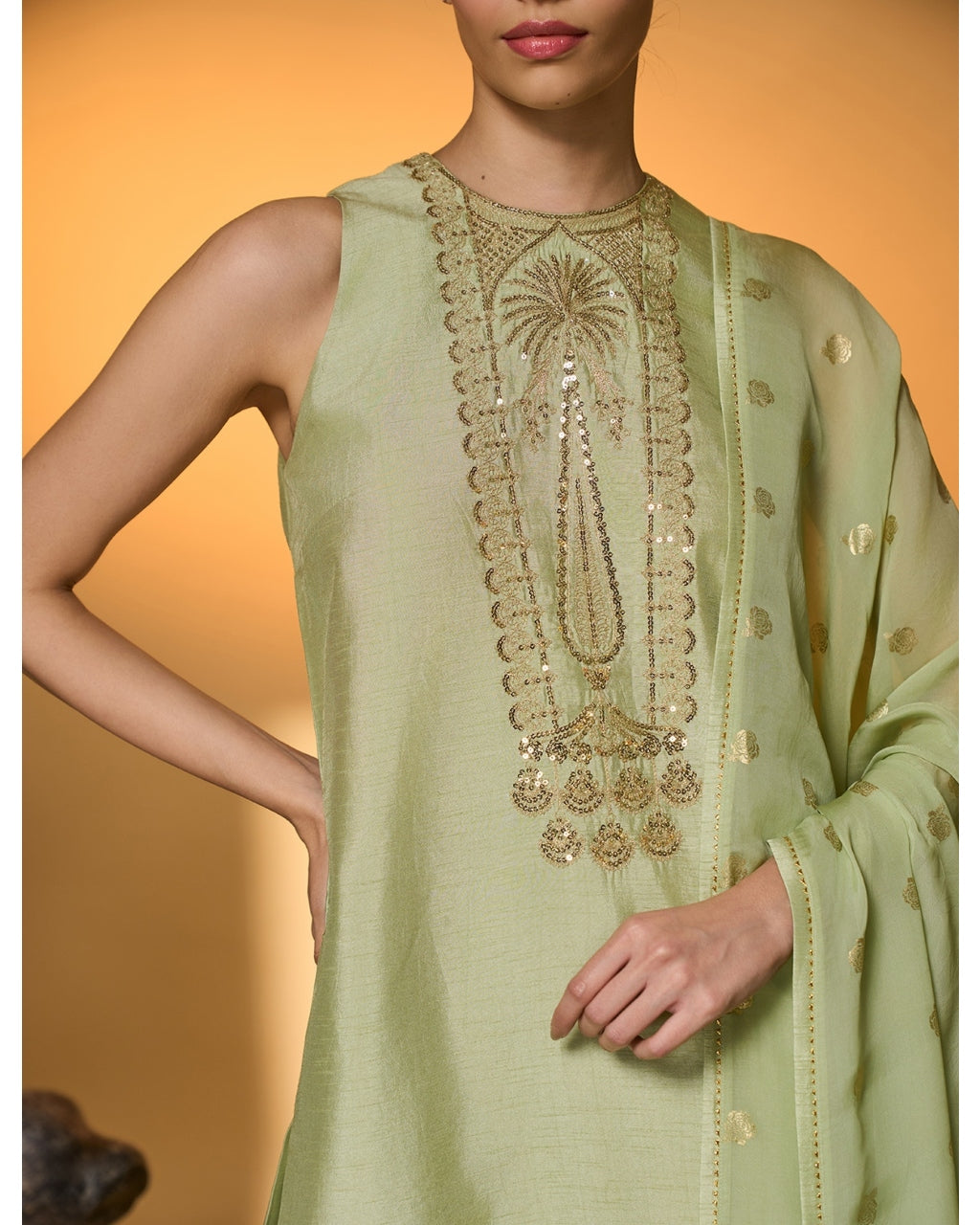 Mint Rose Blush Kurta Set