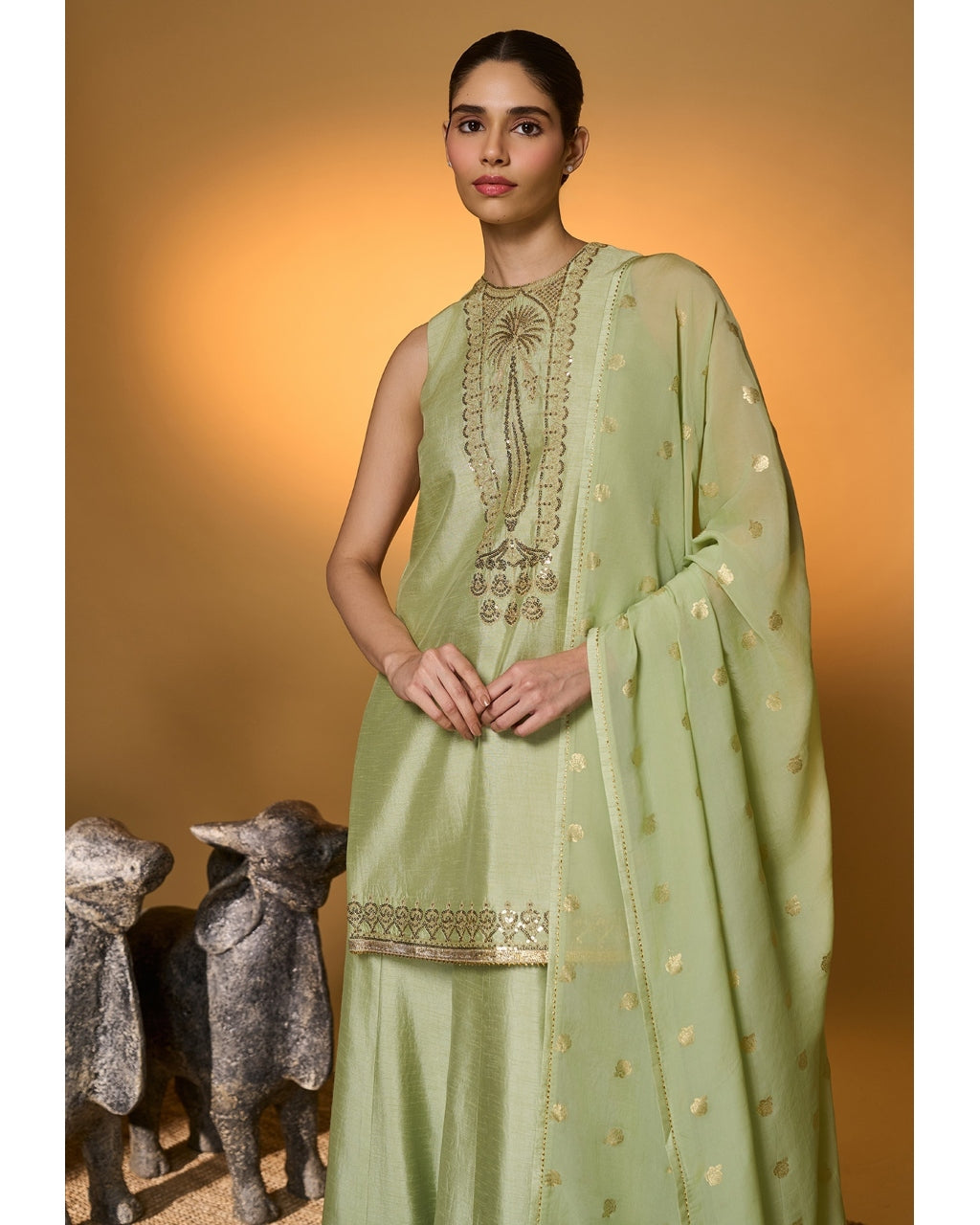 Mint Rose Blush Kurta Set