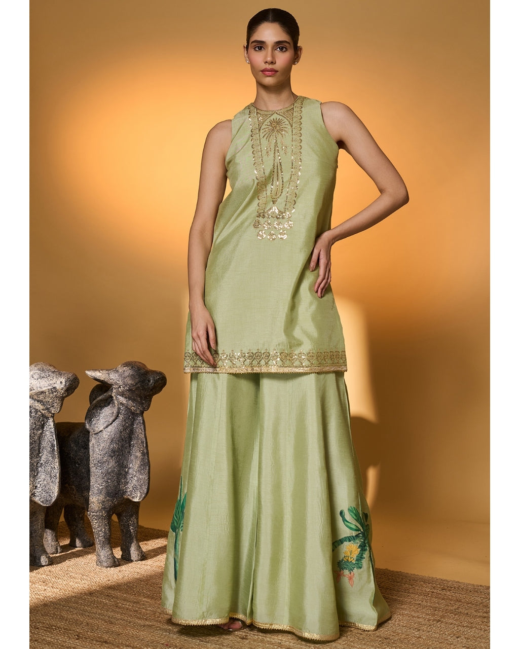 Mint Rose Blush Kurta Set