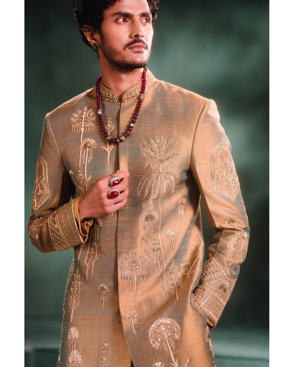 The Kesar Varak Sherwani Set