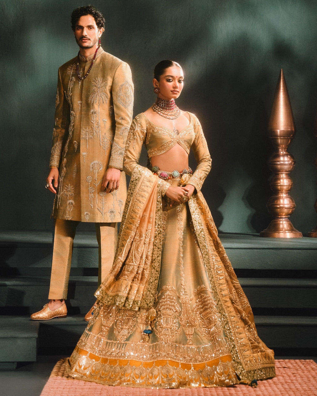 The Kesar Varak Sherwani Set