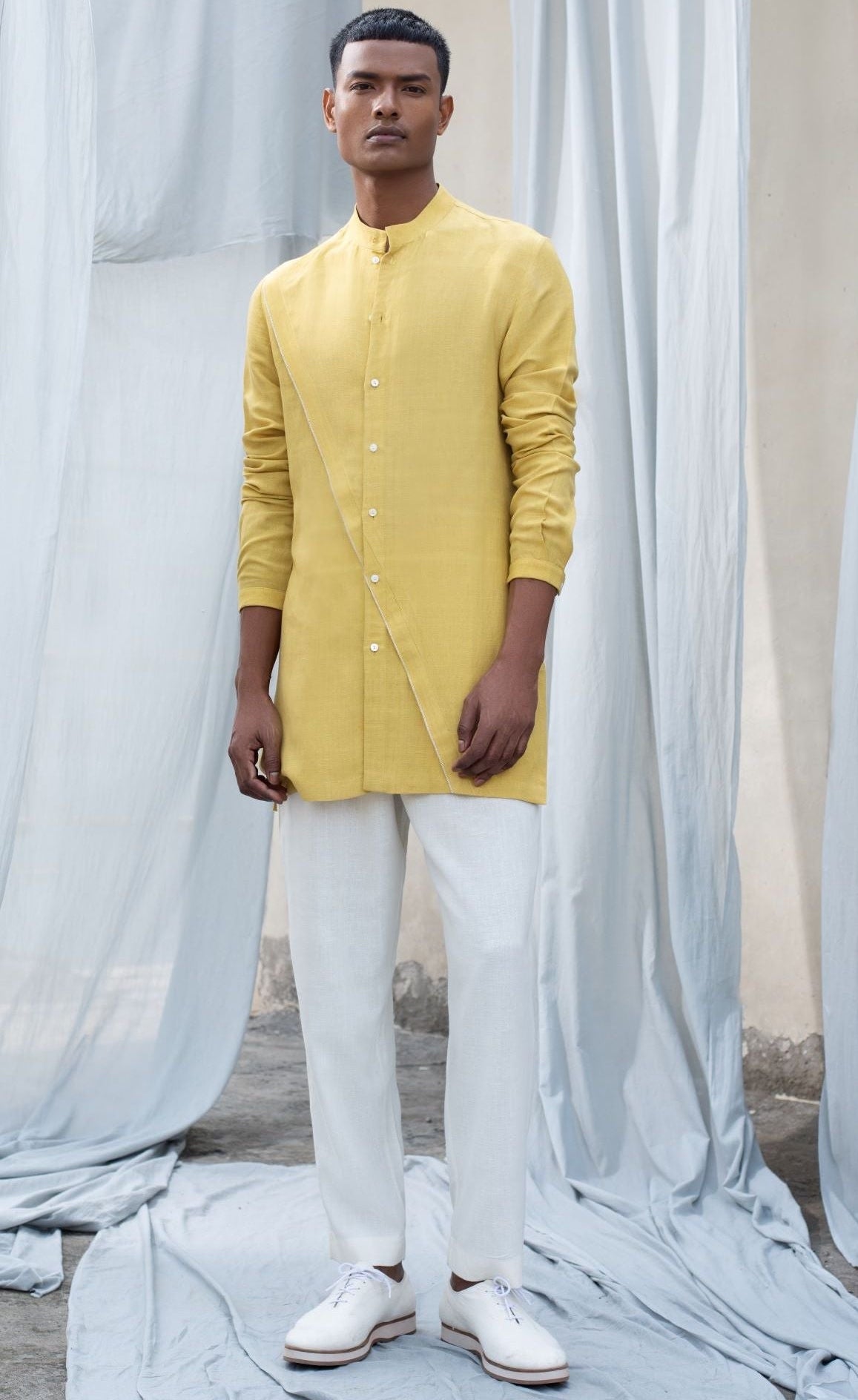 Crossover Panel Short Kurta Set