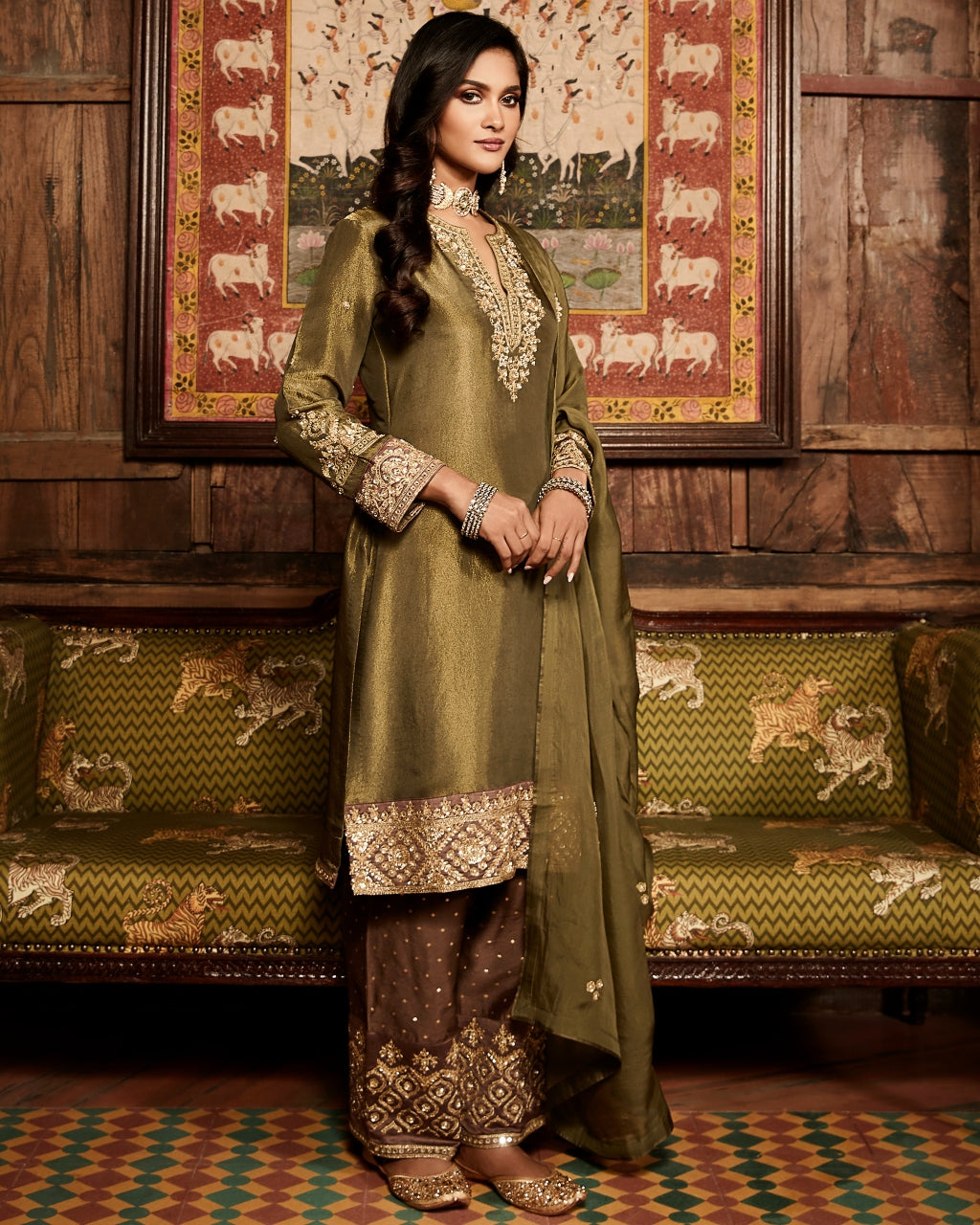 Tarnished Olive Tissue Heritage Suit Set