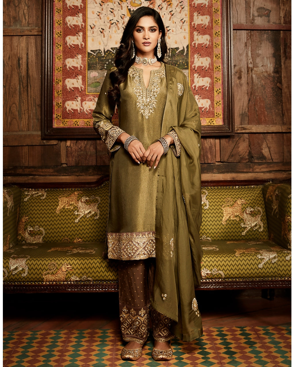 Tarnished Olive Tissue Heritage Suit Set