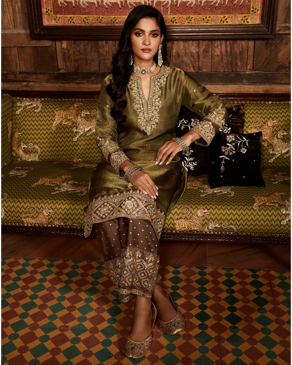 Tarnished Olive Tissue Heritage Suit Set