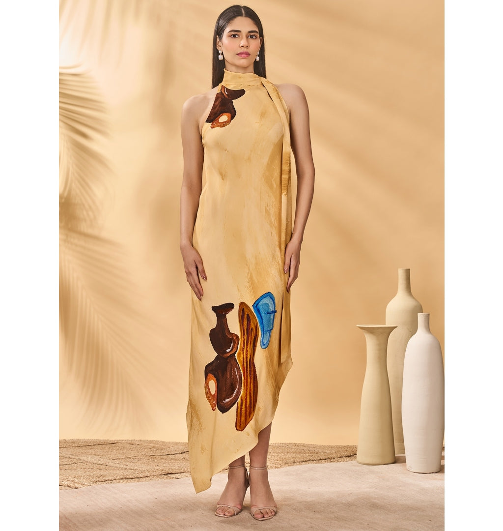 Earthern Echos Halter Dress