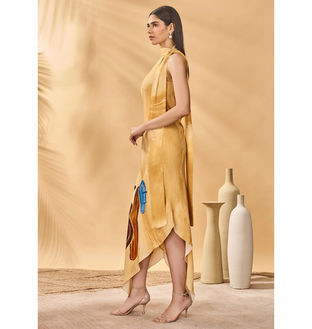 Earthern Echos Halter Dress