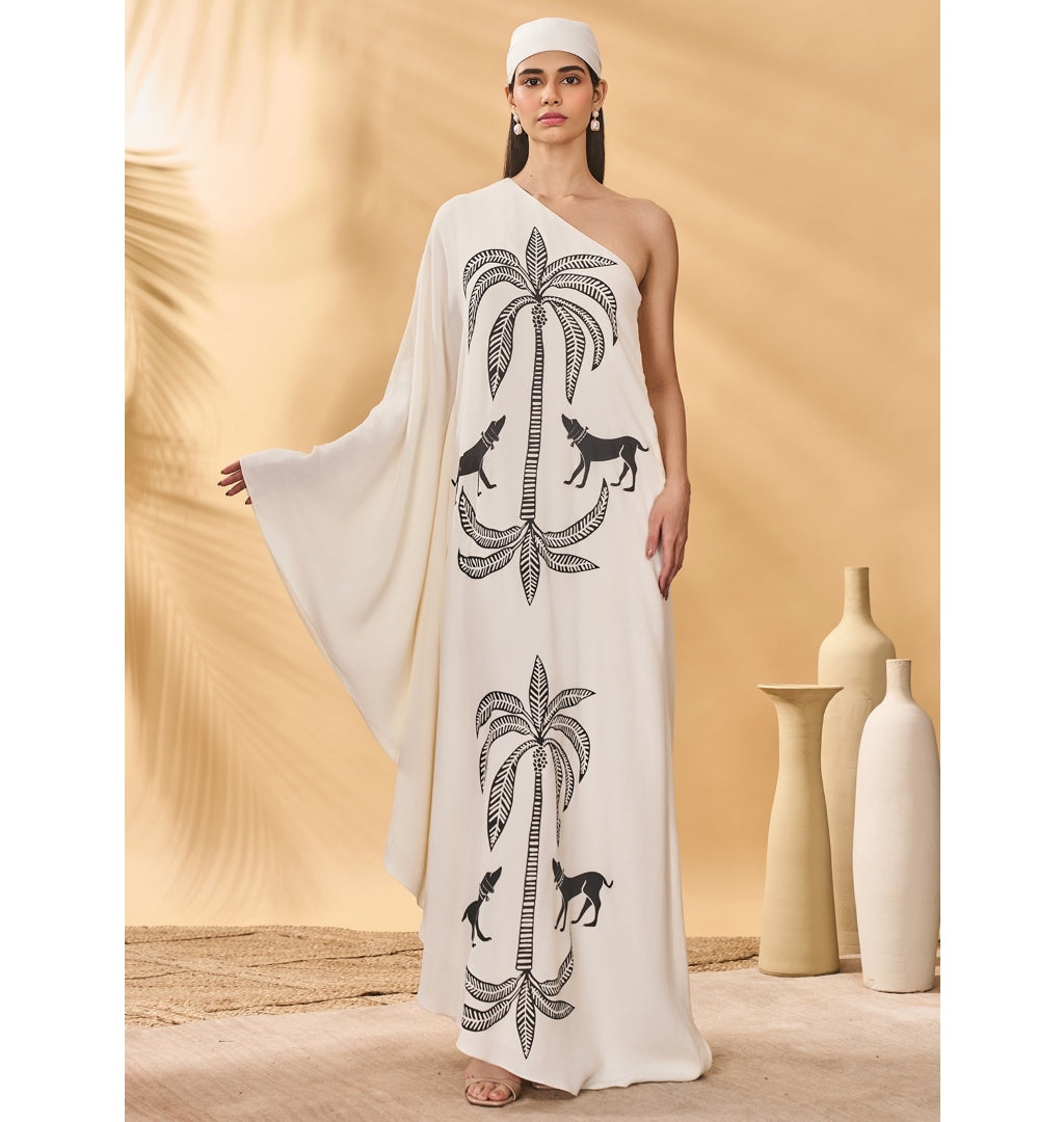 Ivory Paw-Tree Kaftan