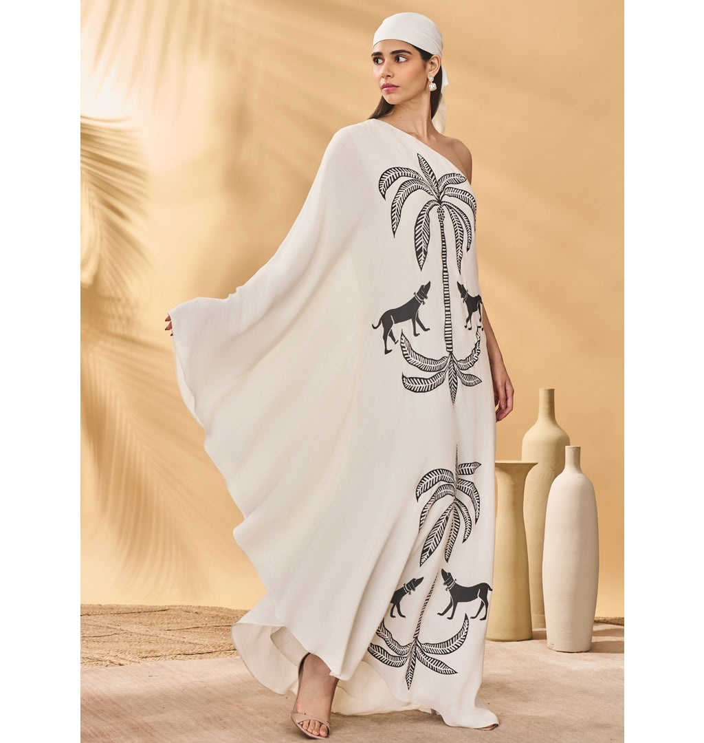 Ivory Paw-Tree Kaftan