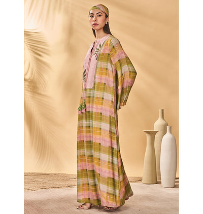 Pina Colada Checkered Kaftan
