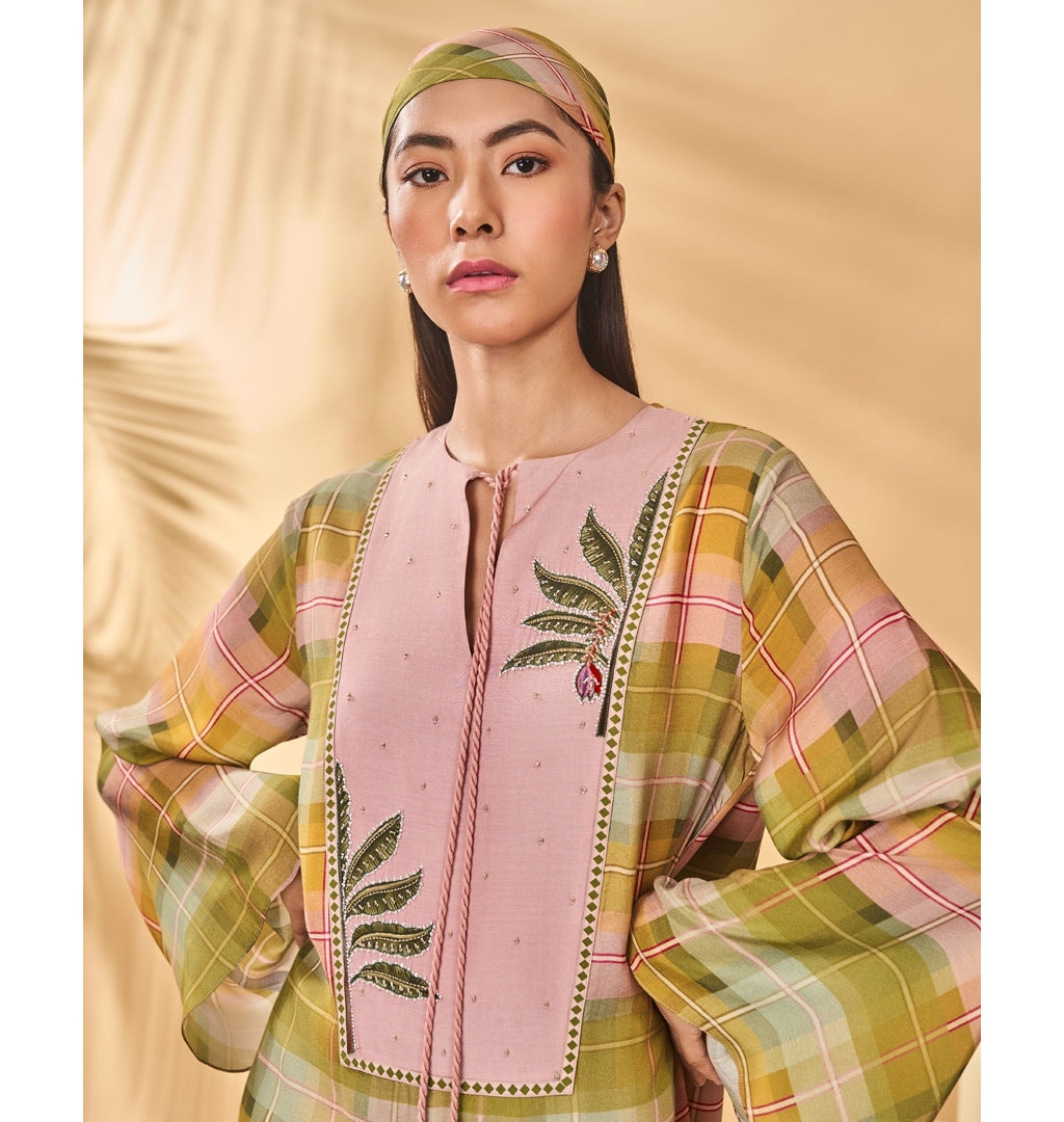 Pina Colada Checkered Kaftan