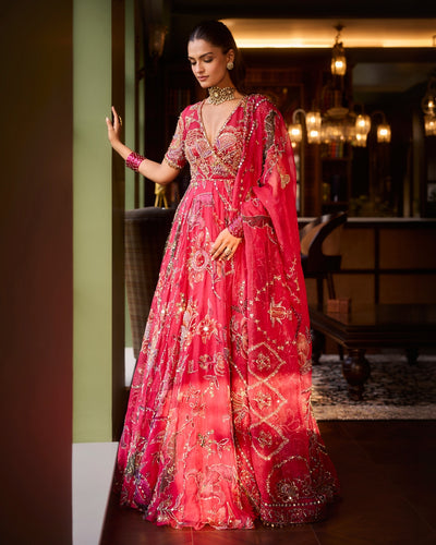 Mahira Angrakha Style Anarkali Set