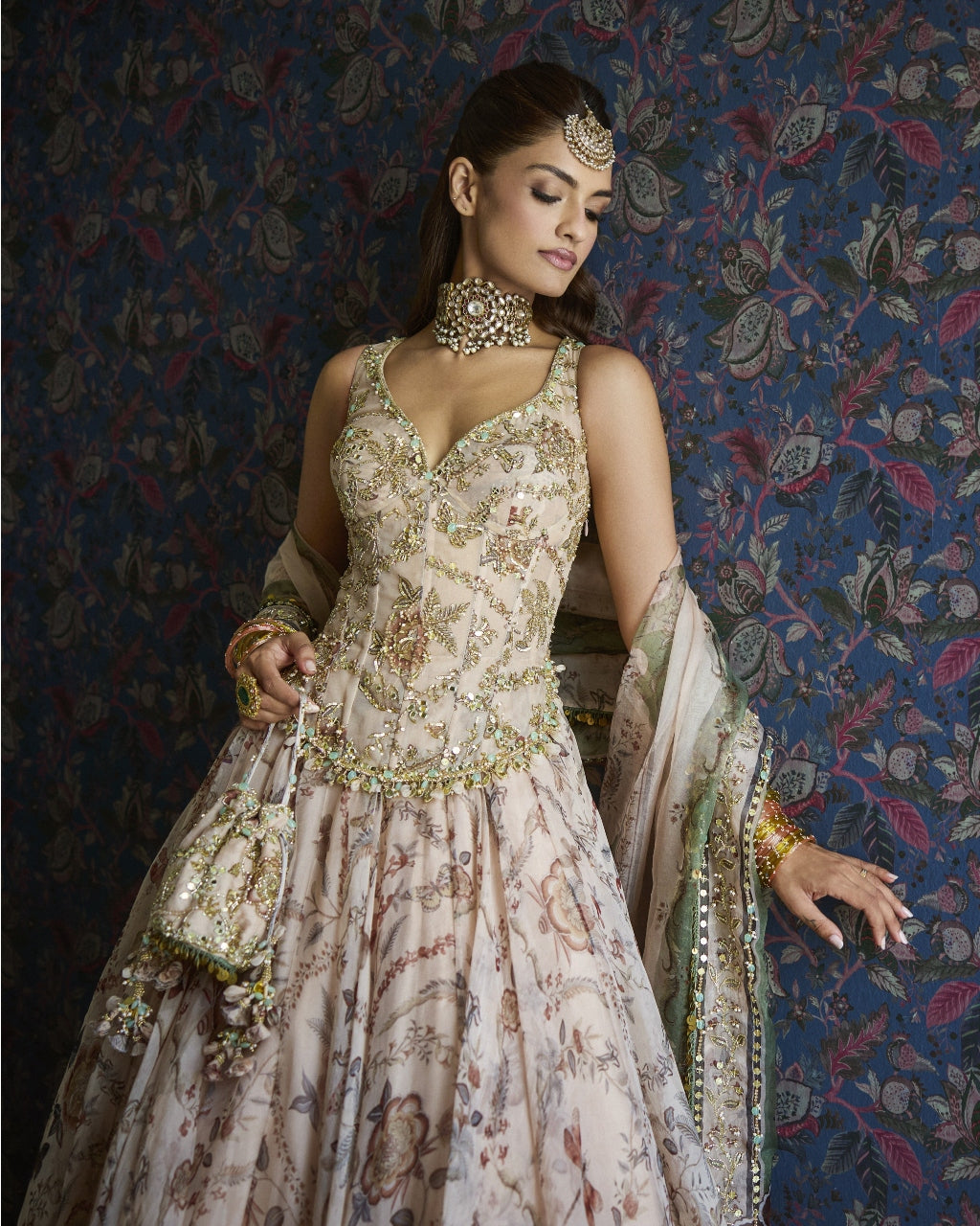 Malaika Corset Anarkali Set