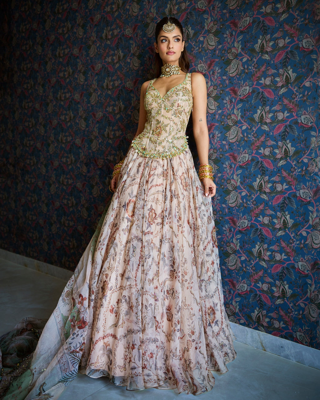 Malaika Corset Anarkali Set