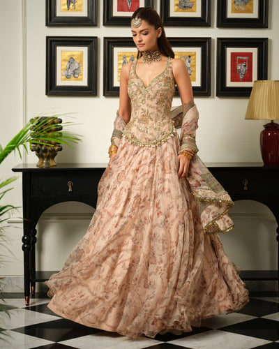 Malaika Corset Anarkali Set