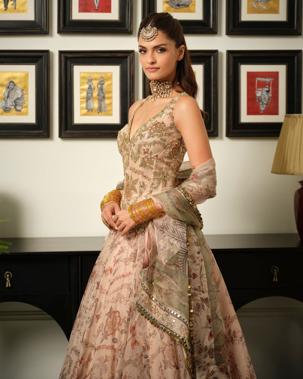 Malaika Corset Anarkali Set