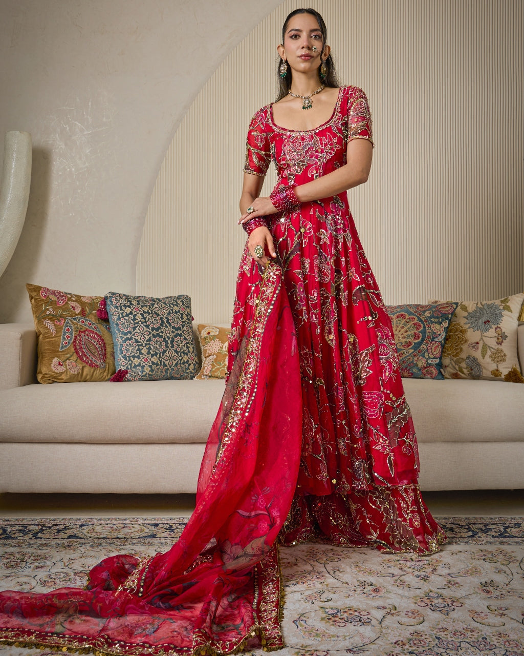Marwa Anarkali And Sharara Set