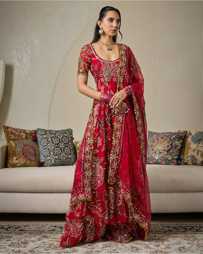 Marwa Anarkali And Sharara Set